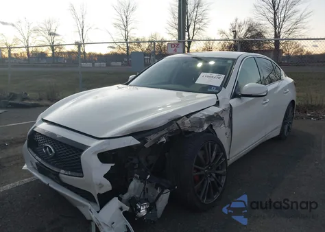 2017 Infiniti Q50 3.0T Red Sport 400 z USA, uszkodzony, nr VIN JN1FV7AR7HM870059